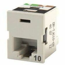 Ortronics Clarity 10G TracJack, T568A/B, 180 Degree, Cloud White