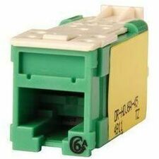 Ortronics Clarity High Density Jack (HDJ) CAT6A, T568A/B, Green, 25 Pack