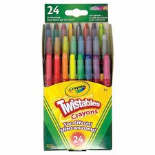 Crayola Twistables Crayons - For Adult - Metallic, Rainbow, Neon - Plastic - 24 / Pack