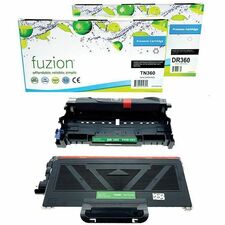 Fuzion Laser Toner Cartridge/Drum Kit - Alternative for Brother TN360, DR360 - Black - 2 / Pack - 2500, 12000