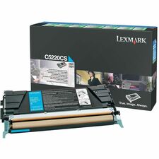 Lexmark Original Laser Toner Cartridge - Alternative for Lexmark C5220CS - Cyan - 1 Each