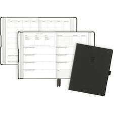 At-A-Glance Foundation Undated Weekly/Monthly Planner 8-1/2" x 6-3/4" Black - Weekly, Monthly - 12 Month - 6 3/4" x 8 1/2" Sheet Size - Black - Undated - 1 Each