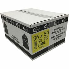 ECO II Trash Bag - 35" (889 mm) Width x 3 mil (76 Micron) Thickness - Clear - Plastic - Industrial, Garbage - Recycled - 50