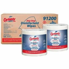 Certainty Plus Disinfectant Wipes (1200 count) - For Multipurpose - Wipe - 6" (152.40 mm) Length x 8" (203.20 mm) Width - Fragrance-free, Alcohol-free, Phenol-free, Bleach-free, Lint-free, Soft, Strong, Pre-moistened, Deodorize, Disinfectant, Disposable - 1200/Roll - 2 / Carton