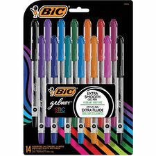 BIC Gelocity Gel Pen - Assorted Ink - Gel-based - 14 / Pack