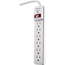 Woods 6-Outlet Electronics Surge Protector - 6 x AC Power - 510 J - 120 V AC Input - 3 ft (0.91 m)