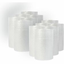 Cushion Wrap, 12" Width x 30 ft Length x 100 mil Thickness, Perforated, Clear, 12/Carton
