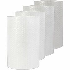 Cushion Wrap, 24" Width x 75 ft Length x 300 mil Thickness, Perforated, Clear, 4/Carton
