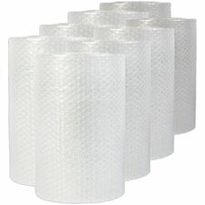 Cushion Wrap, 12" Width x 200 ft Length, 100 mil, Clear, Perforated, 8/Carton