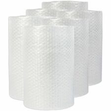 Cushion Wrap, 12" Width x 30 ft Length x 500 mil Thickness, Perforated, Clear, 6/Carton
