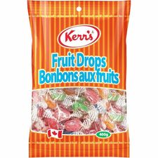 Kerr's Fruit Drops 400g - Watermelon, Blue Raspberry, Cherry, Orange, Lime, Grape, Strawberry, Peach - No High Fructose Corn Syrup, Peanut-free, Nut-free, Gluten-free - 14.11 oz (400 g) - 1 Each