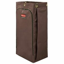 Rubbermaid Recycling Bag with Universal Recycling Symbol - 128.70 L Capacity - 16.80" (426.72 mm) Length x 10.50" (266.70 mm) Width - Brown - Vinyl - Janitorial Cart