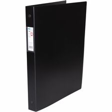 Filemode Commercial Poly Binders - 1" (25.40 mm) Ring(s) - Fastener(s): Round Ring - Pocket(s): Spine - Poly, Polypropylene - Black - Pocket - 48 Each