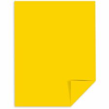 Wausau Paper AstroBrights 65 lb Cardstock - Letter - 8 1/2" x 11" - 65 lb Basis Weight - Smooth - Acid-free, Lignin-free, High-impact, Long Lasting, Printable - Sun Yellow - 250/Pack - 1 Pack