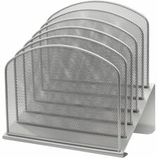 Merangue Mesh Letter Holder 5-Slots - Silver - 1 Each