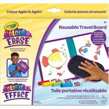 Crayola Colour & Erase Reusable Travel Board - Drawing, Coloring - 1 Each