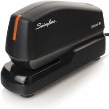 Swingline Optima 30 Electric Stapler - Staples Upto 30 Sheet of 20lb Paper - Holds Upto 210 Staple - Full Strip - Black - Plastic - 1 Each