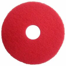 Globe Red Buffing Floor Pads - 1 Each3" Dia. Pad / Red - Round - 1 Each" (25.40 mm) Height1 Each3" (330.20 mm) Diameter - Buffing, Floor, Scrubbing, Polishing350 rpm Speed Supported - Scuff Mark Remover, Dirt Remover - Red - 1 Each