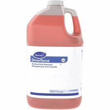 Diversey Diverforce - For Dish, Dishwasher - Concentrate - Liquid - 3.70 L - 11.6 to 14 pH - Characteristic Scent - Kosher - Red - 4 / Pack