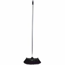 Globe 14 Inch Spartan Premium Curved Magnetic Broom With 48 Inch Metal Handle - 14" (355.60 mm) Overall Length - Metal Handle - Black - 1