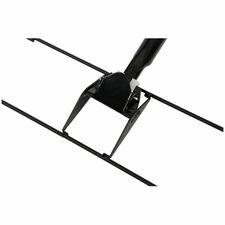 Globe Snap - On Dust Mop Frames for Tie - On Mops - 48"L X 5"W / Black - Snap-on, Durable - Black - 1 Each