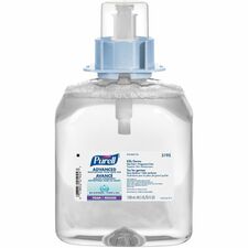 PURELL® Advanced Hand Sanitizer Foam Refill - Fragrance-free Scent - 1.20 L - Pump Dispenser - Kill Germs - Hand, Gloves, Skin - Moisturizing - Dye-free - 4 / Case