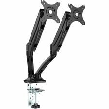 Exponent Microport Mounting Arm for Monitor, Workbench - Black - Height Adjustable - 2 Display(s) Supported - 17" to 30" Screen Support - 19.84 lb (9000 g) Load Capacity - 100 x 100, 75 x 75 - VESA Mount Compatible - Aluminum, Plastic - 1 Unit