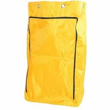 Globe Janitorial Cart Replacement Bag - For Janitor Cart - Yellow - Vinyl - 27.50" (698.50 mm) Height x 15" (381 mm) Width x 12" (304.80 mm) Length - 1 Box