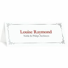 St. James® Overtures® Embassy Place Cards, White, Silver Foil, Fold to 1 x 4" , Pack of 60, 71454