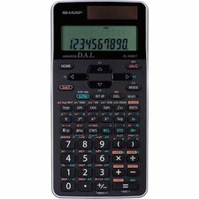 Sharp EL546XTSL Scientific Calculator 470 Functions - 470 Functions - 4-Key Memory, Durable, Auto Power Off, Dual Power - 2 Line(s) - 12 Digits - LCD - Battery/Power Adapter/Solar Powered - 6.3" (160.02 mm) Height x 3.1" (78.74 mm) Width x 0.6" (15.24 mm) Depth - Gloss Black, White - Handheld