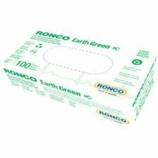 RONCO Earth Recycled PET Vinyl Examination Gloves - 3 mil (0.08 mm) Thickness x 9.45" (240 mm) Glove Length - Allergy Protection - Vinyl Coating - X-Large Size - For Right/Left Hand - Vinyl - Green - Lightweight, Comfortable, Latex-free, Non-sterile, Food Safe, Odor-free - For Examination, Beauty Salon, Food Processing, Pharmaceutical, Hospitality, Veterinary, Food Service, Laboratory - 1000 Case - 100 / Box