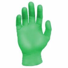 RONCO Earth (939) Green Nitrile Glove - 3.50 mil (0.09 mm) Thickness x 9.06" (230 mm) Glove Length - Chemical, Allergy Protection - X-Large Size - For Right/Left Hand - Nitrile - Green - Latex-free, Biodegradable, Non-sterile, Textured Fingertip, Flexible, Lightweight, Chemical Resistant, Anti-microbial - For Examination, Food Service, Dental, Automotive, Printing, Agriculture, Laboratory, Beauty Salon, Hospitality, Pharmaceutical, Electronic, ... - 1000 Case - 100 / Box