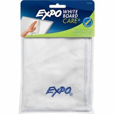 Expo Whiteboard CARE Polishing Cloth - 12" Width x 12" Length - Reusable, Washable - White - MicroFiber - 1Pack