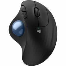 Logitech Wireless Trackball Mouse - Optical - Wireless - 32.81 ft (10000 mm) - Bluetooth - Black, Blue - 2000 dpi - Trackball, Scroll Wheel - 5 Button(s) - 1 x AA Battery Supported - 1.5 Year Battery Run Time - 1 Each