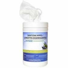 Dustbane Food Contact Surface Sanitizing Wipes - For Food, Surface, Hard Surface, Sanitary, Floor - Ready-To-Use - Wipe - 7 to 9 pH - Mild Scent - 10" (254 mm) Length x 6" (152.40 mm) Width - Solvent-free, Phosphate-free, Lint-free, Rinse-free, Dilutable - Colorless - 100 / Pack