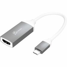 j5create USB-C to 4K HDMI Adapter - 1 x Hdmi 2.1 digital audio/video - female - 1 x Usb type c - male - 3840 x 2160 Supported - Space Gray, White - 1 Each