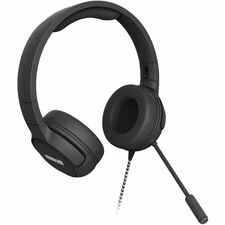 Maxell Kids Headset with Boom Mic - Stereo - Mini-phone (3.5mm) - Wired - Over-the-head, On-ear - Binaural - Supra-aural - 6 ft (1.83 m) Cable - Black