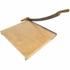 Swingline ClassicCut Ingento Guillotine Trimmer - 15 Sheet Cutting Capacity - Steel Blade - 24" (609.60 mm) Cutting Length - 4.41" (112.01 mm) Height x 26.38" (670.05 mm) Width x 34.06" (865.12 mm) Length - Heavy Duty, Locking Latch, Alignment Grid, Dual Scale Ruler, Non-slip Feet - Die-cast Metal, Maple, Wood - Maple - 1 Each