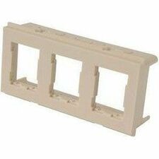 Ortronics HDJ Furniture Adapter Plate, Holds 3 HDJ Modules, Fog White