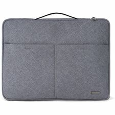 bugatti Carrying Case (Sleeve) for 15.6" Notebook - Gray - Polyester Body - Handle - 11.50" (292.10 mm) Height x 15.50" (393.70 mm) Width x 1" (25.40 mm) Depth - 1 Each