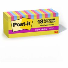 Post-it 3"x3" Disp Note 36/PK - 90 Sheets per Pad - Super Sticky - 18 / Pack