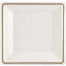 Eco Guardian 7" Sqr Fibr Plate 100/PK - Food, Breakroom - 7" (177.80 mm) Diameter - Fiber Body - Square - 100 / Pack