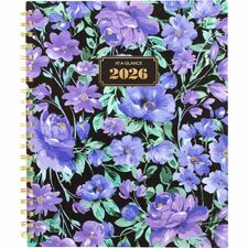 At-A-Glance Badge Floral Planner - Large - Academic - Weekly, Monthly - 13 Month - January 2026 to January 2027 - 1 Week, 1 Month Double Page Layout - Letter - 8 1/2" (215.90 mm) x 11" (279.40 mm) Sheet Size - Spiral Bound - Multicolor - Poly, Polypropylene Cover - Sticker Sheet, Monthly Planner, Reference Calendar, Tabbed, Holiday Listing, Note Page, Double-sided Pocket, Interior Pocket, Untimed Appointment Page, Durable Cover, Unruled Daily Block, ... - 1 Each