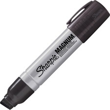 Sharpie Magnum Permanent Markers - Bold Chisel, Extra Wide Marker Point - Black Ink - Felt Tip - 12 / Box