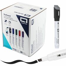 Chisel Tip Dry-Erase Marker - Quartet DryGuard Dry Erase Markers, Whiteboard Markers, Low Odour Ink, Chisel Tip, Assorted Colours, Magnetic Cap with Built-in Eraser, 36 Count