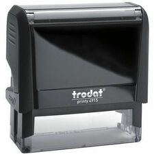 Derome 4915 Printy Self-Inking Stamp - 6 Line(s) - 1" (25.40 mm) Impression Width x 2.75" (69.85 mm) Impression Length - Recycled - 1 Each
