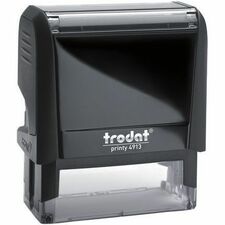 Derome 4913 Printy Self-Inking Stamp - 0.88" (22.23 mm) Impression Width x 2.38" (60.33 mm) Impression Length - Recycled - 1 Each