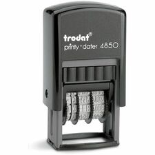 Derome Trodat Rubber Stamp - Date StampRubber - Recycled - 1 Each