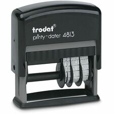 Derome Trodat Rubber Stamp - Date StampRubber - Recycled - 1 Each
