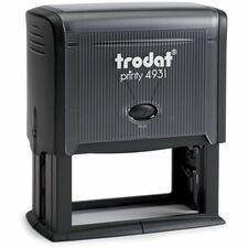 Derome Trodat Self-inking Stamp - 0.98" (25 mm) Impression Width x 0.98" (25 mm) Impression Length - Home - Recycled - 1 Each